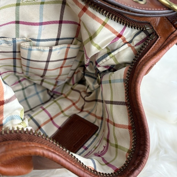 VINTAGE COACH Bleecker Tattlersall Duffel Shoulder Hobo bag - Picture 8 of 14